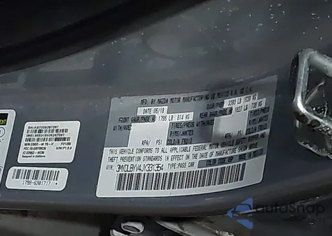 2018 Toyota Yaris Ia z USA, uszkodzony, nr VIN 3MYDLBYV4JY331354